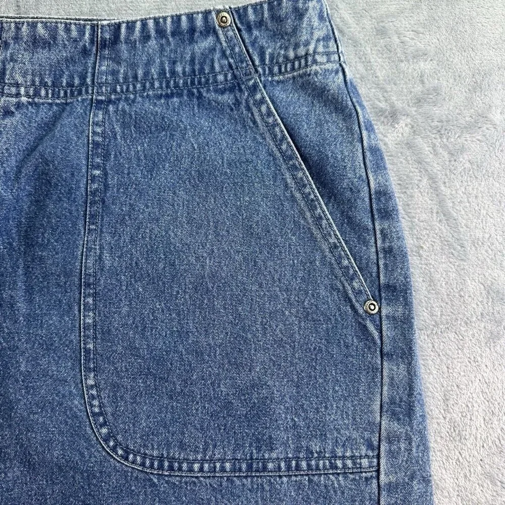 CJ Banks Shorts Womens 18W Blue Flat Front High Rise Cotton Pockets Medium Denim - Picture 6 of 16